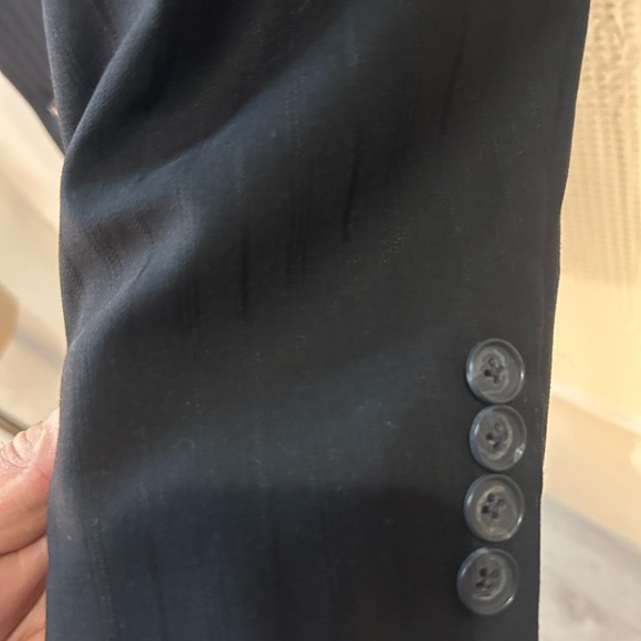 Holland & Sherry Black with Black pinstripe suit coat - Picture 5 of 5